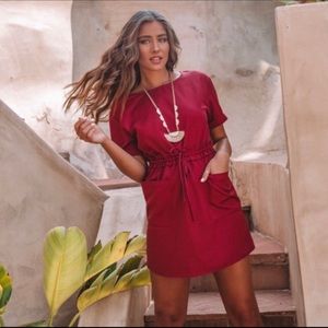 Vici Dress (Burgundy)